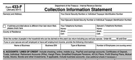 cnc application form|irs currently not collectible.